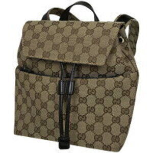 Gucci GG patterned backpack day bag GG canvas Beige Tan brown